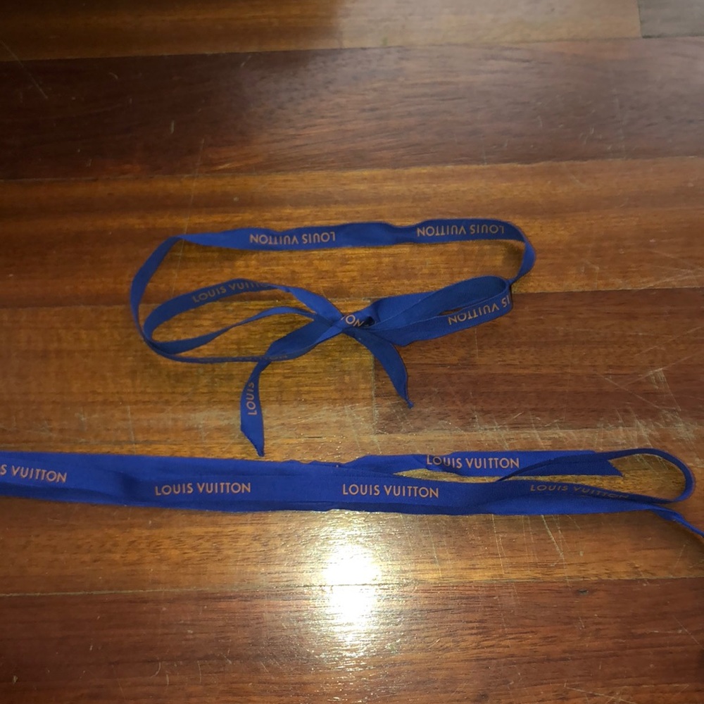 Two Louis Vuitton ribbons